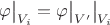 $\varphi\big|_{V_i}=\varphi\big|_{V'}\big|_{V_i}$
