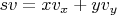 $sv=xv_x+yv_y$