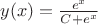 $y(x)=\frac{e^x}{C+e^x}$