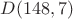 $D(148,7)$