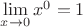 $\lim\limits_{x\to{0}}x^0=1$