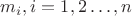 $m_i,i=1,2\ldots,{n}$
