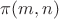 $\pi(m,n)$
