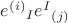$e^{(i)}{}_I e^I{}_{(j)}$