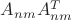 $A_{nm}A_{nm}^T$