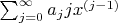 $\sum_{j=0}^{\infty}a_jjx^{(j-1)}$