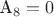 $\text{А}_{8}=0$