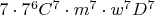 $7\cdot 7^6C^7\cdot m^7\cdot w^7D^7$