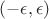 $(-\epsilon,\epsilon)$