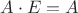 $A\cdot E = A$