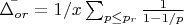 $\bar{\Delta_{or}}=1/x \sum_{p \leq p_r}{\frac {1} {1-1/p}}$