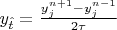 $y_{\hat{t}}=\frac{y^{n+1}_{j}-y^{n-1}_{j}}{2\tau}$