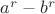 $a^{r}-b^{r}$