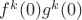 $f^k(0)g^k(0)$