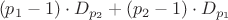 $$(p_1-1)\cdot D_{p_2}+(p_2-1)\cdot D_{p_1}$$