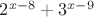 \quad $2^{x-8}+3^{x-9}$ \quad