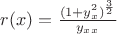 $r(x)=\frac{(1+y_x^2)^\frac32}{y_x_x}$