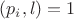 $(p_i, l) = 1$