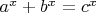 $a^x + b^x = c^x$