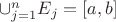 $\cup_{j=1}^{n} E_{j} = [a,b]$