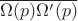 $\overline{\Omega(p)\Omega'(p)}$