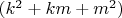 $(k^2+km+m^2)$