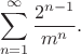 $$\sum\limits_{n=1}^{\infty}\frac{2^{n-1}}{m^n}.$$