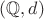 $(\mathbb Q,d)$