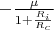 $-\frac {\mu} {1+\frac {R_i} {R_c}}$