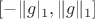$[-\|g|_1, \|g\|_1]$