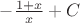 $ - \frac{1+x}{x} + C $