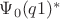 $\Psi_{0}(q1)^*$