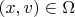 $(x,v)\in\Omega$