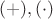 $(+), (\cdot)$