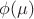 $\phi(\mu)$
