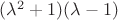 $(\lambda^2+1)(\lambda-1)$