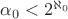 $\alpha_0<2^{\aleph_0}$