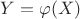 $Y = \varphi (X)$