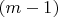 $ (m - 1) $