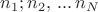 $n_1;n_2,\,...\,n_N$
