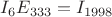 $I_6 E_{333}=I_{1998}$