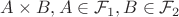 $A\times B, A\in\mathcal{F}_1, B\in\mathcal{F}_2$