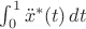 $\int_0^1 \ddot{x}^*(t)\,dt$