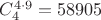 $C_{4}^{4\cdot9}=58905$