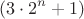 $$ \left(3\cdot2^n+1)$$ $$ \left(3\cdot2^n+1)$$