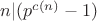 $n|(p^{c(n)}-1)$ $n|(p^{c(n)}-1)$
