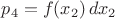 $p_4=f(x_2)\,dx_2$