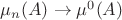 $\mu_n(A) \to \mu^0(A)$
