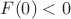 $F(0)<0$