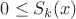 $0\le S_k(x)$
